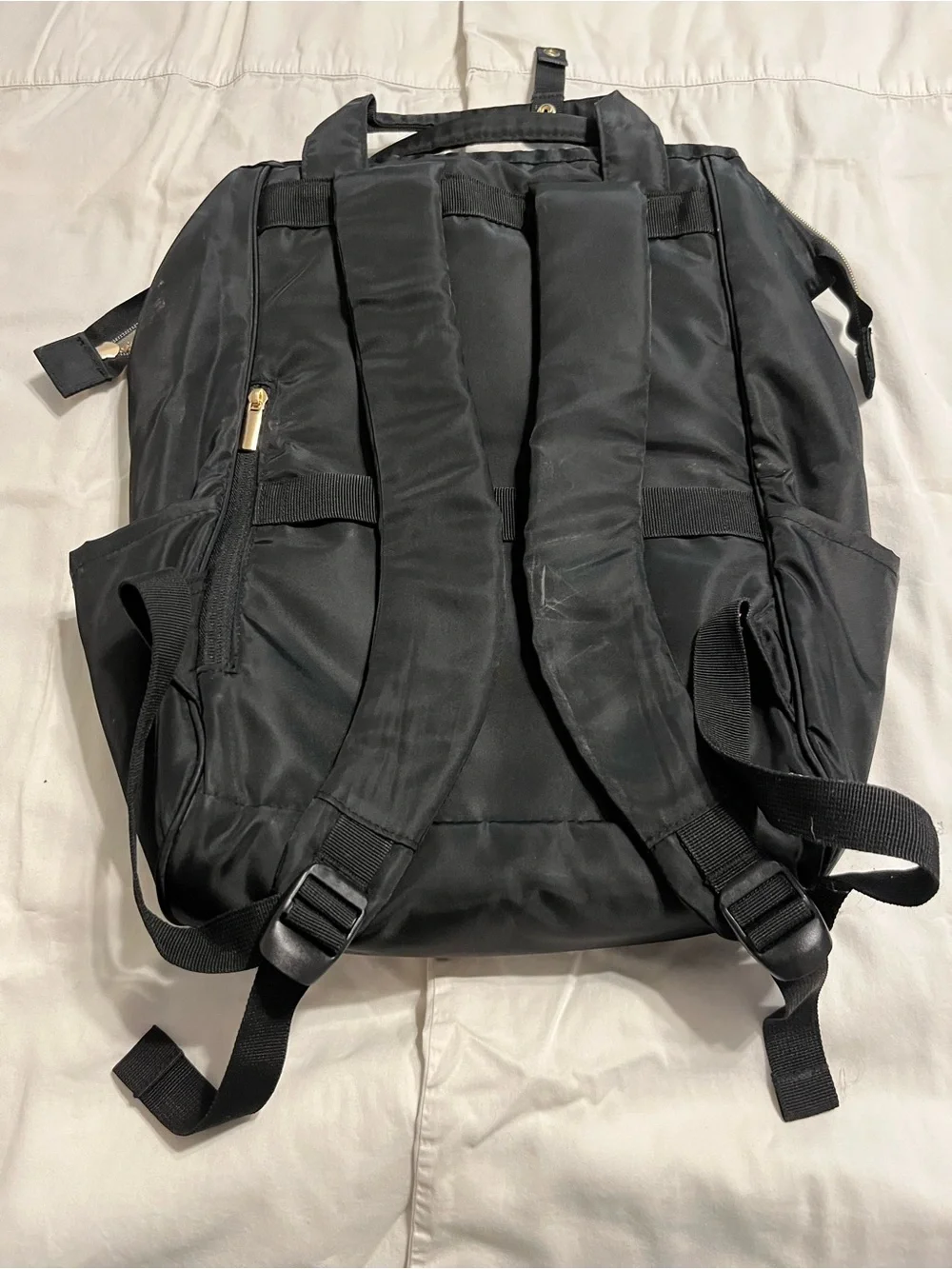 Bagsmart Black and Tan Laptop Backpack